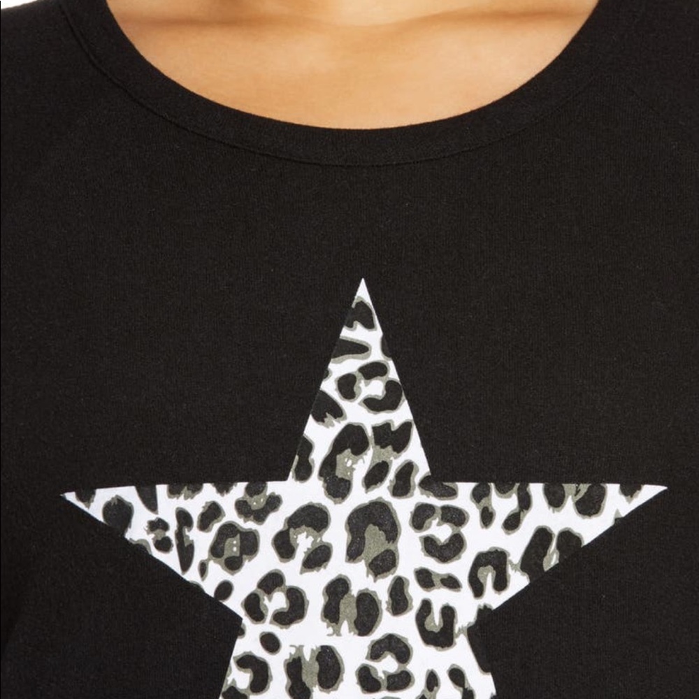 Chaser leopard star sweatshirt